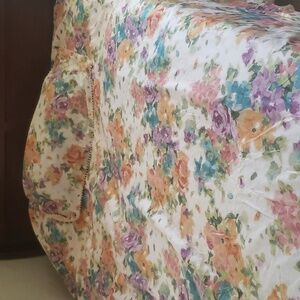 Lucky Brand floral multicolor watercolor King size duvet cover